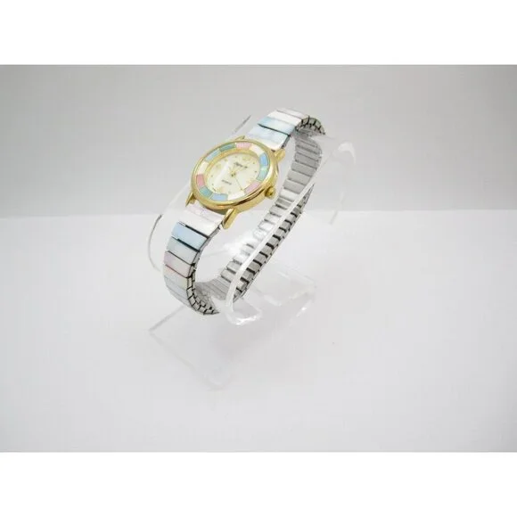 Women Lafayette MOP Quartz Colors Analog 27mm Round Watch (H544) "New Battery"